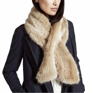 Ted Baker London Faux Fur Scarf in Beige